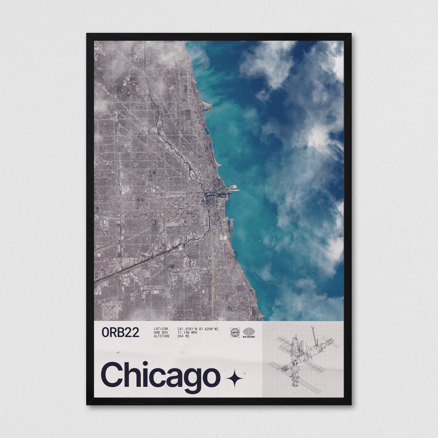 Chicago Seen From Space - Arte Collective