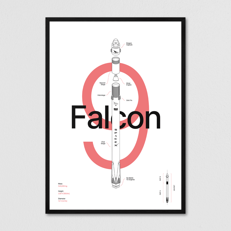 Falcon 9 - Crimson - Arte Collective