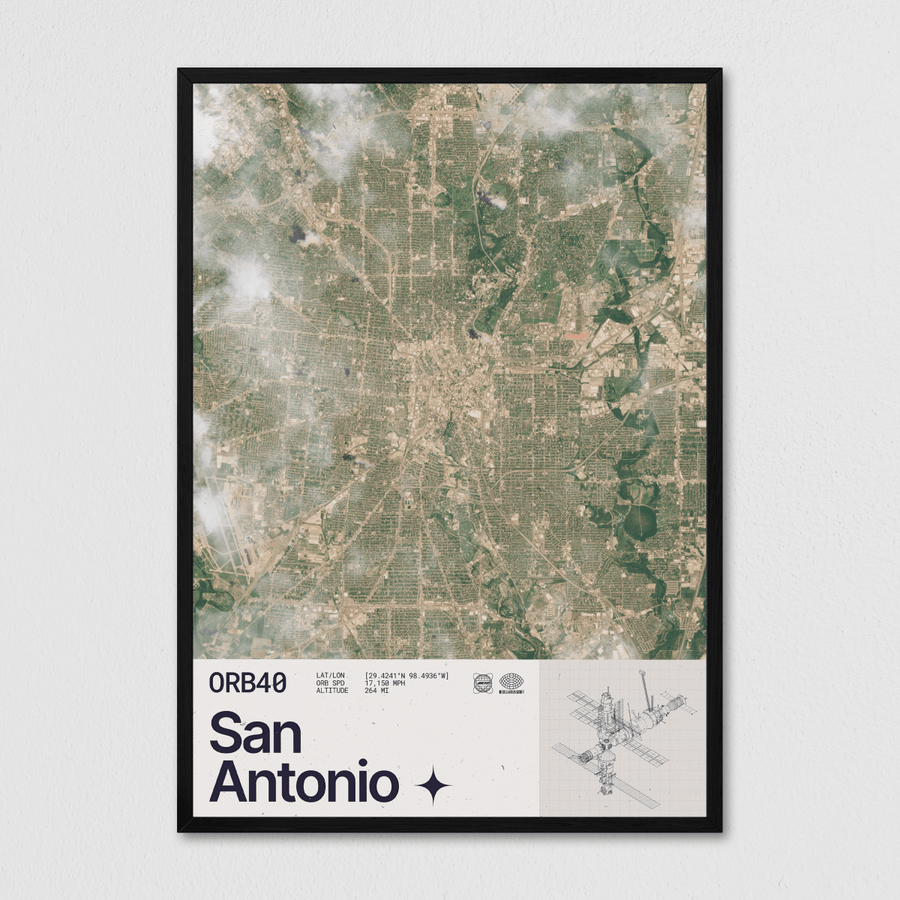 San Antonio Seen From Space - Arte Collective