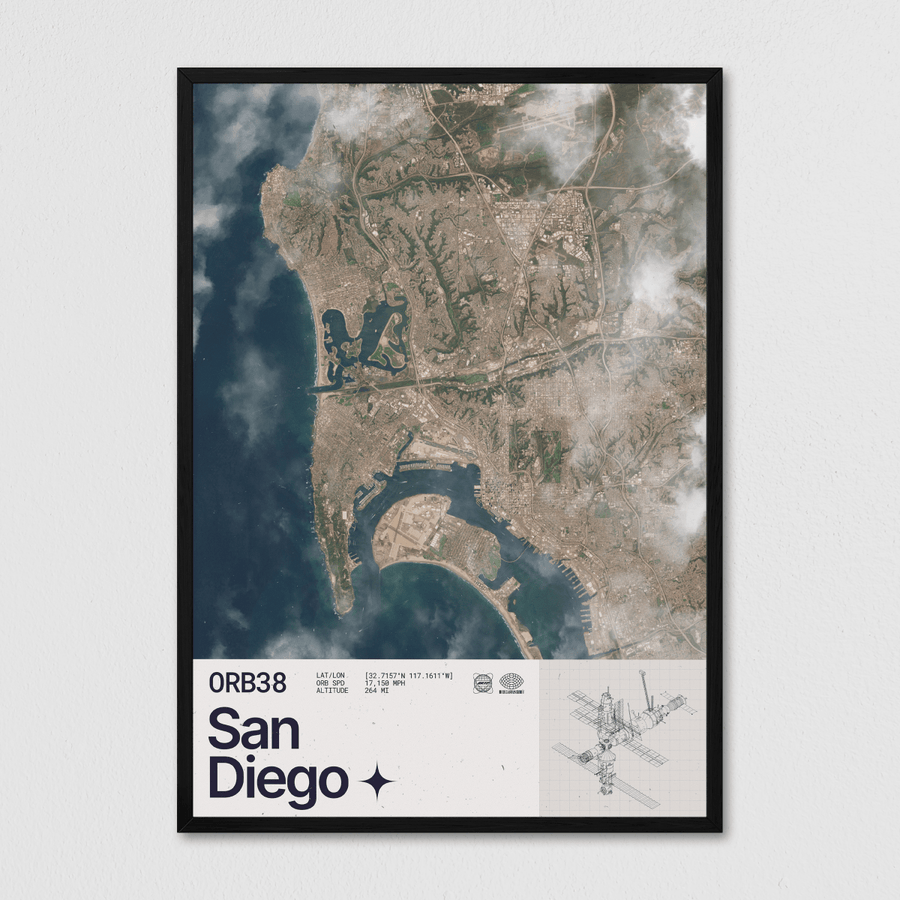 San Diego Seen From Space - Arte Collective