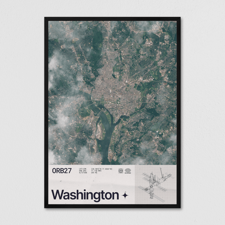 Washington Seen From Space - Arte Collective