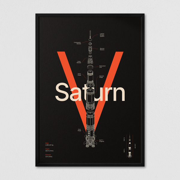Saturn V - Black