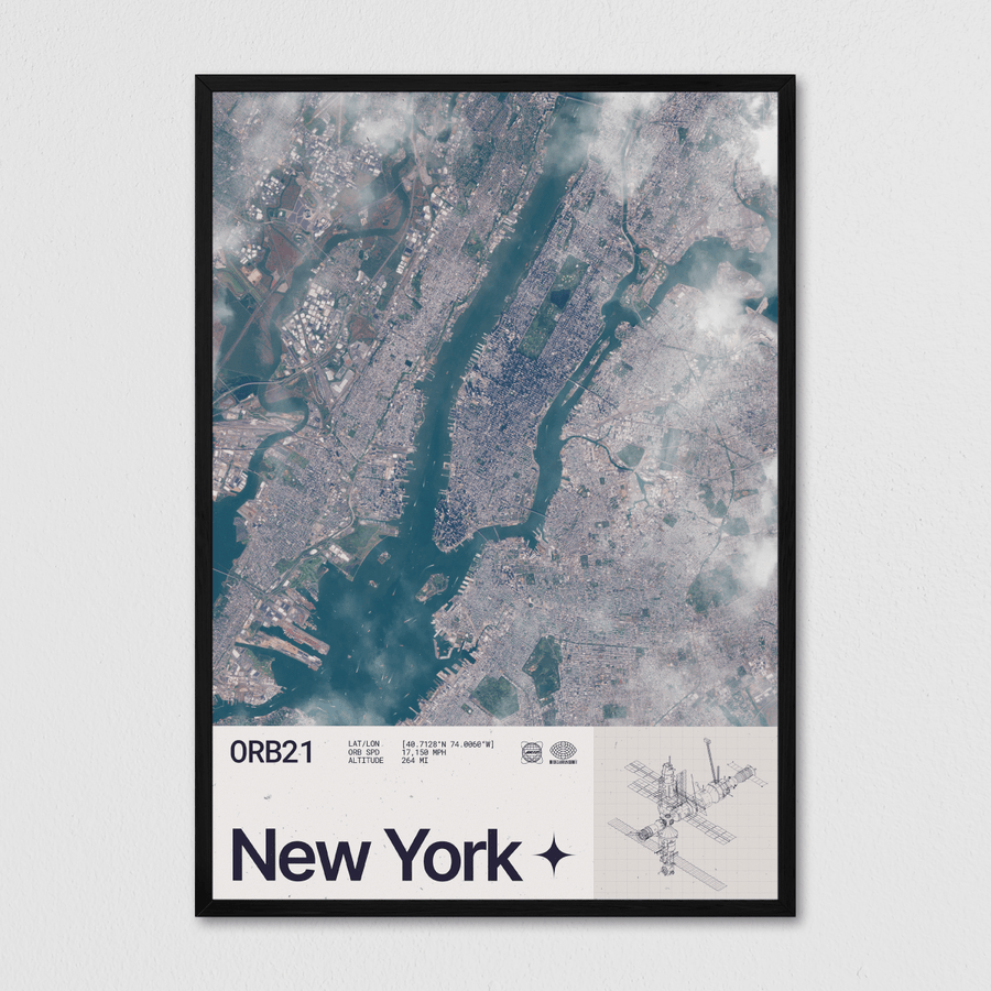 New York Seen From Space - Arte Collective