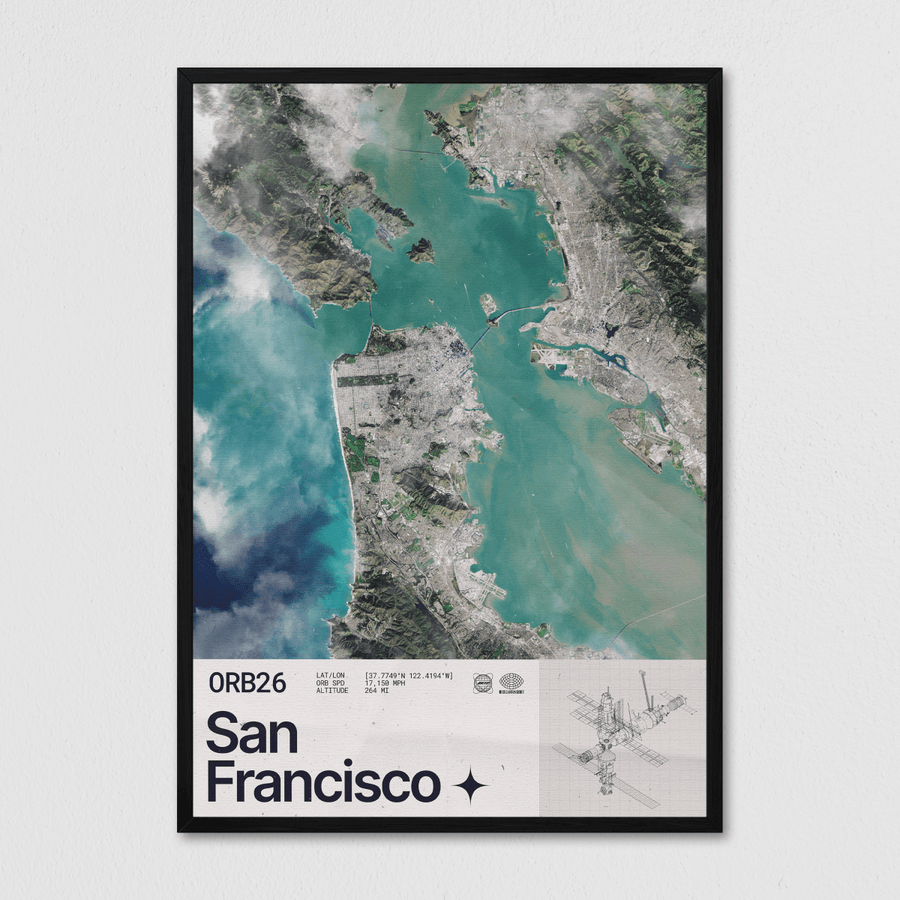 San Francisco Seen From Space - Arte Collective