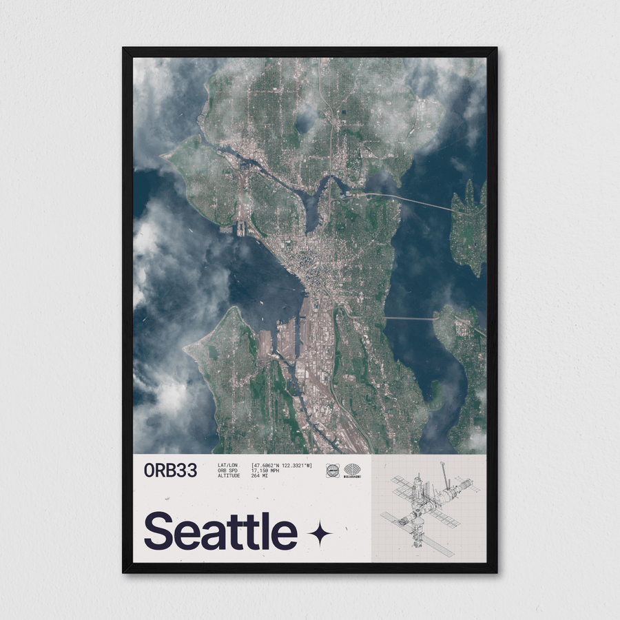 Seattle Seen From Space - Arte Collective